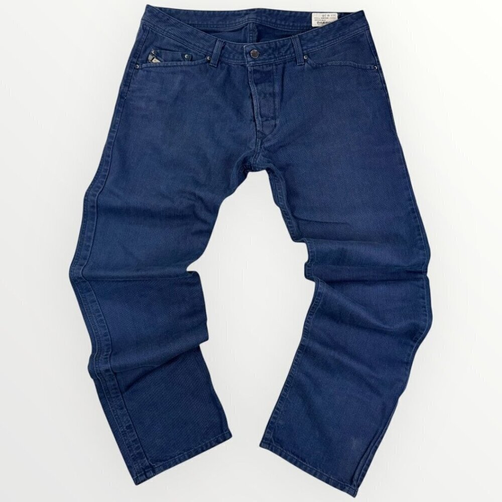 Diesel Industry Darron Regular Slim Tapered Mens 38 Button Fly Denim Jeans Blue